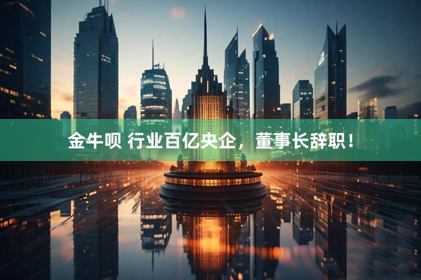金牛呗 行业百亿央企，董事长辞职！