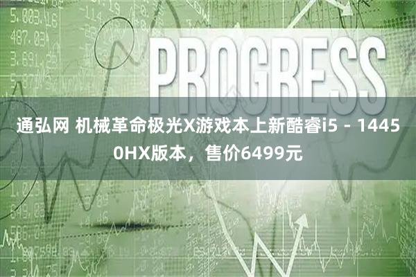 通弘网 机械革命极光X游戏本上新酷睿i5 - 14450HX版本，售价6499元